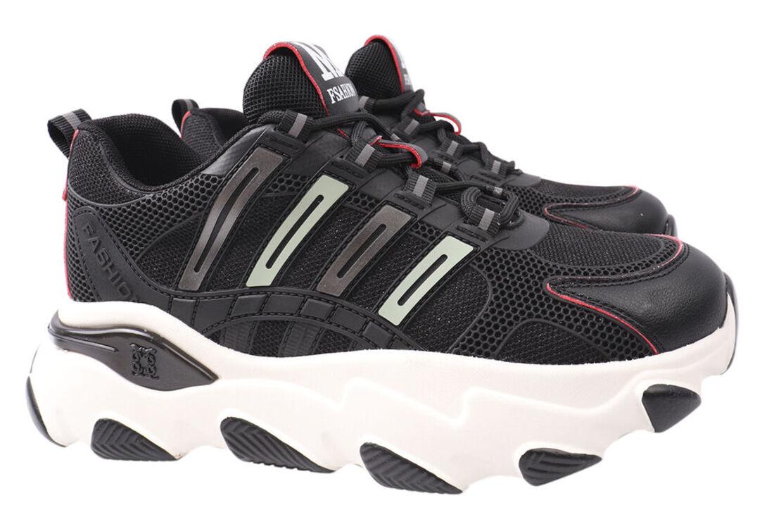 Кроссовки женские Li Fexpert из текстиля на низком ходу на шнуровке р. 38 Черный (597-21DK)