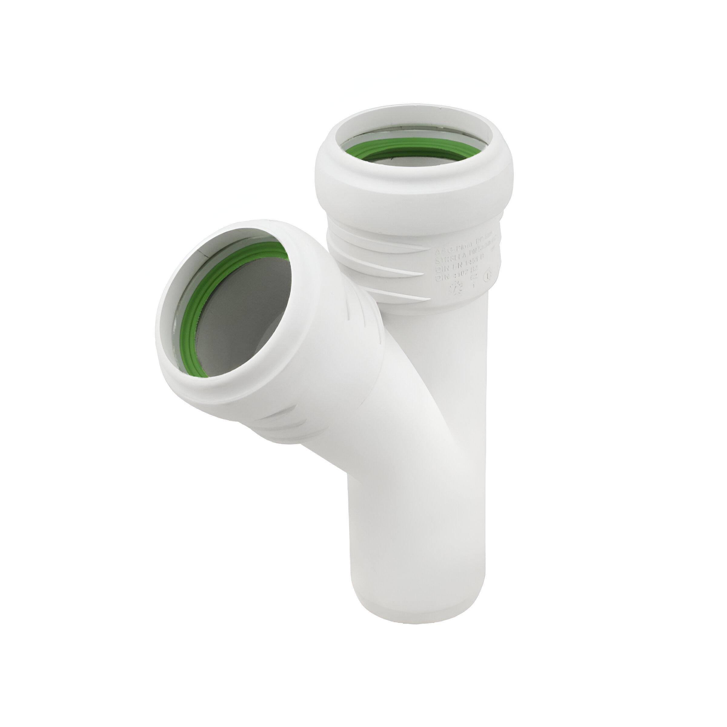 Тройник канализационный внутренний ASG S-LINE Ф бесшумный 50 мм/45° (25194156)