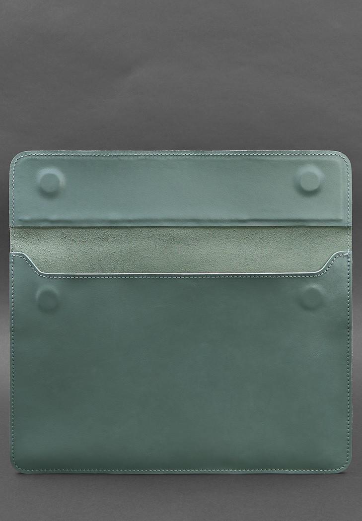 Чехол кожаный-конверт на магнитах для MacBook 15" Бирюзовый (A-027603) - фото 3