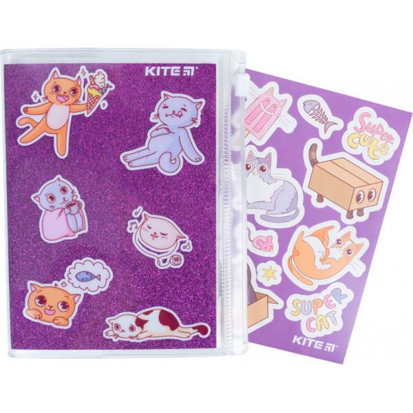 Блокнот Kite Purple cats силіконова обкладинка 80 листов (K22-462-2) - фото 5