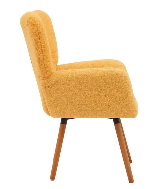 Крісло м'яке Флор тканина букле Жовтий - фото 2 Крісло м'яке Флор тканина букле Жовтий - фото 2