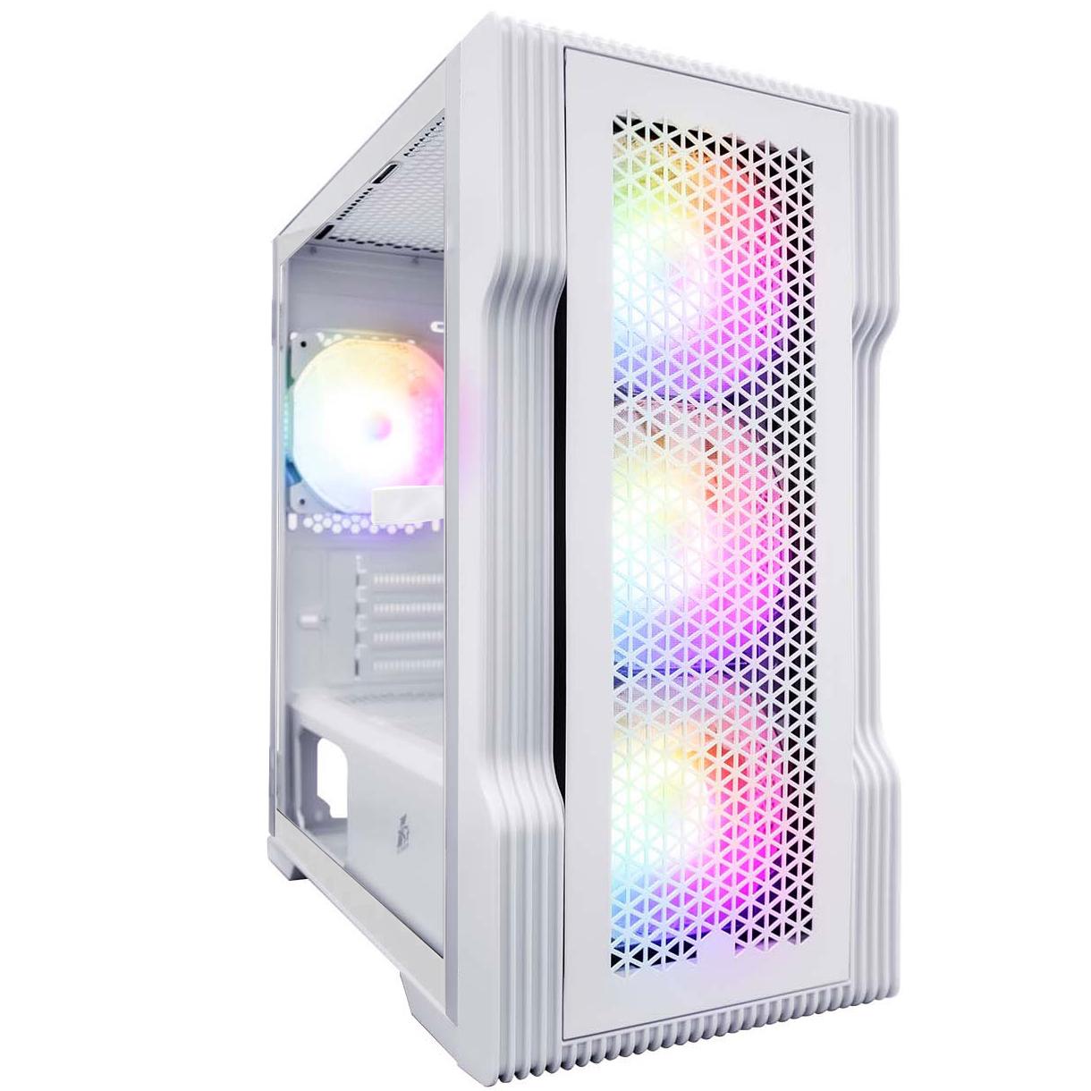 Компьютерный корпус без блока питания 1stPlayer T3-WH-4F1-W White (T3-WH-4F1-W)