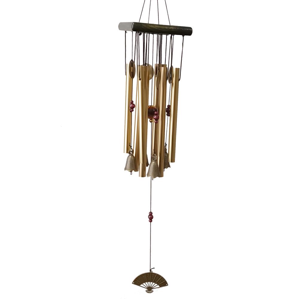 Музыка ветра 8 трубочек и 4 колокольчика пение птиц 60x9,5 см (C5647)