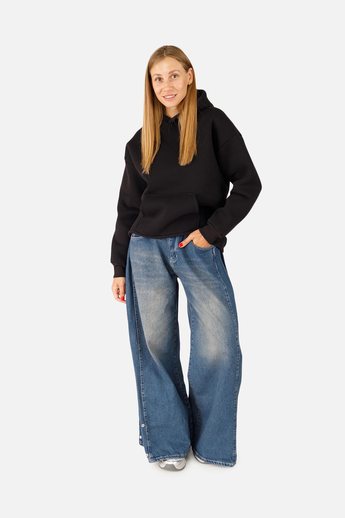 Худі жіноче ЦБ-00254542 р. 42 Чорний (SKT001004557) - фото 2 Худі жіноче ЦБ-00254542 р. 42 Чорний (SKT001004557) - фото 2