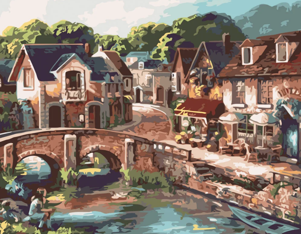 Картина по номерам Strateg Каменный мостик 40x50 см (GS120)