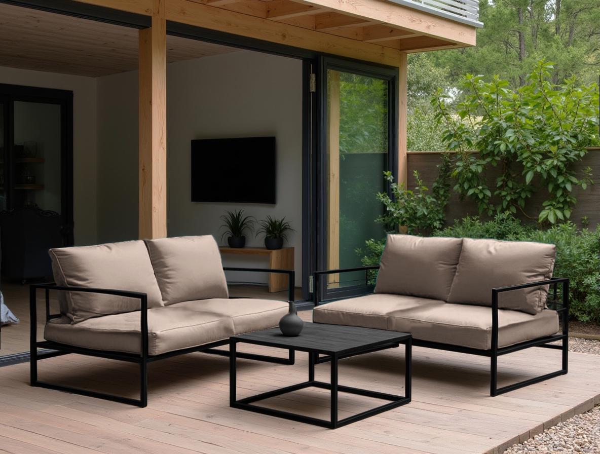 Диван металевий Tobi Sho Лофт Стейт DV1 з підлокітниками та м'якими подушками 750х1600х700 мм рогожка 03/Бежевий - фото 3 Диван металевий Tobi Sho Лофт Стейт DV1 з підлокітниками та м'якими подушками 750х1600х700 мм рогожка 03/Бежевий - фото 3