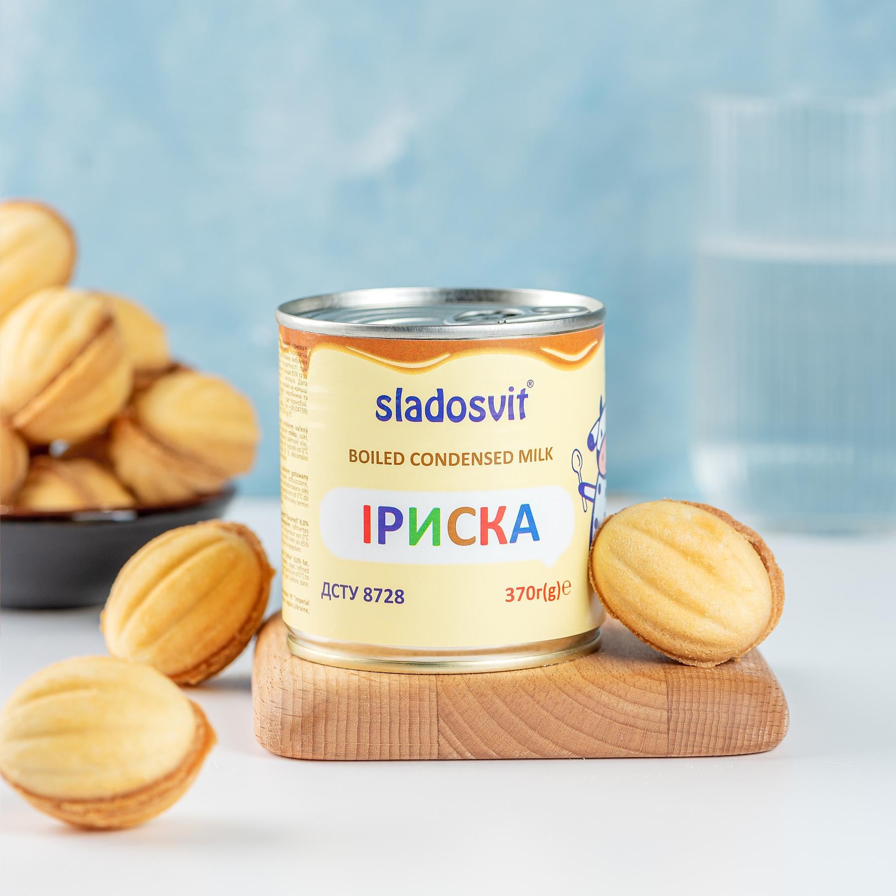 Згущений продукт харчовий варений Sladosvit 5% жиру з молоком Іриска 370 г (33002484)