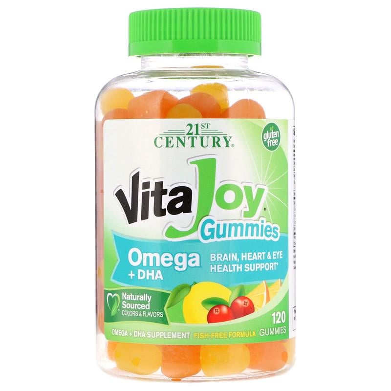 Витамины 21st Century VitaJoy Gummies Omega + DHA 120 жевательных таблеток