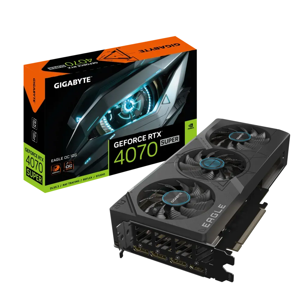 Видеокарта Gigabyte nVidia RTX4070 Super 12 ГБ GDDR6X/21000 МГц (GV-N407SEAGLE OC-12GD) - фото 5