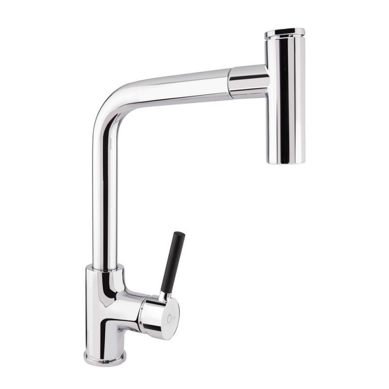 Смеситель для кухни Q-tap Inspai CRM 013F с выдвижным изливом (3151)