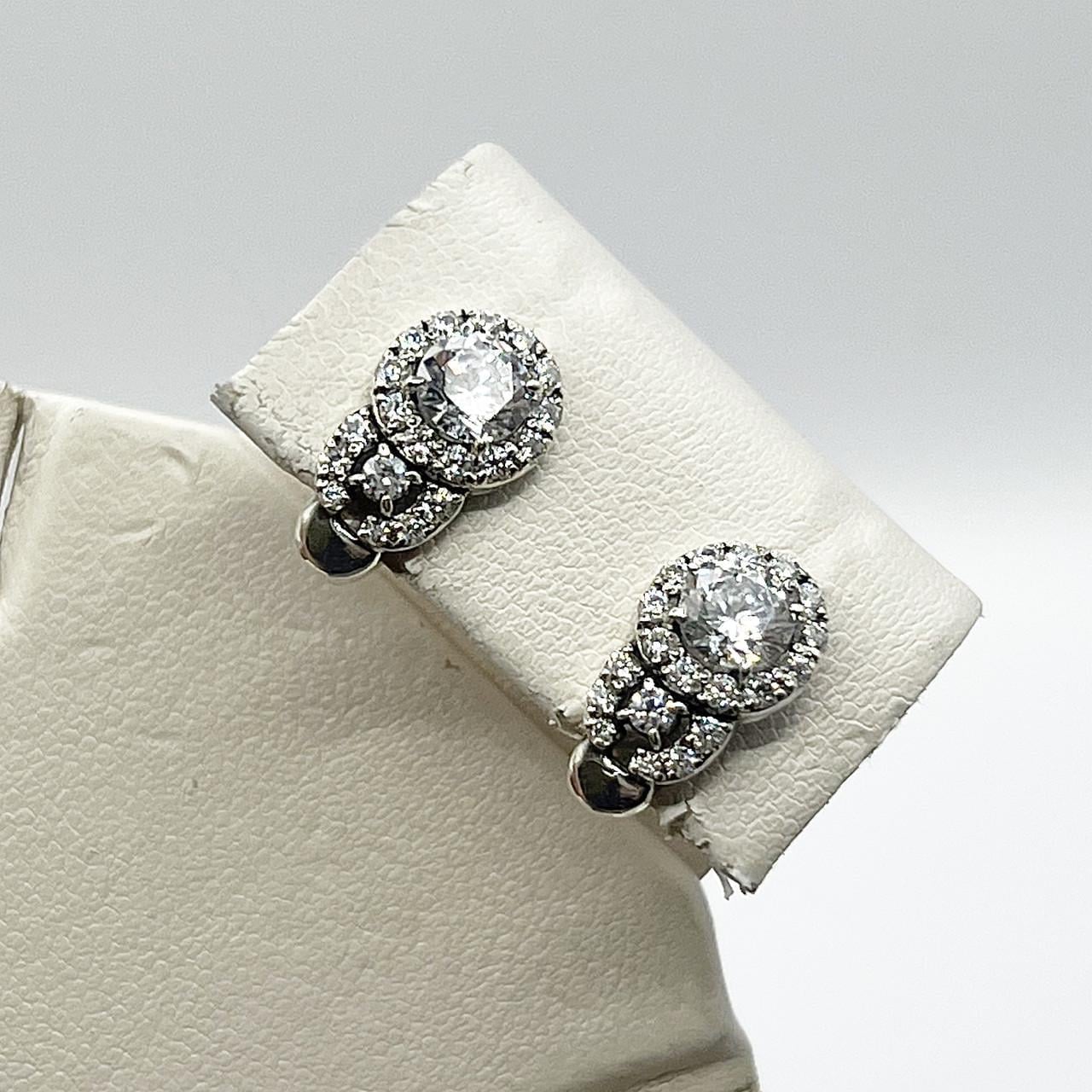 Серебряные серьги с кубическим цирконием 3,01 г (2541882757)