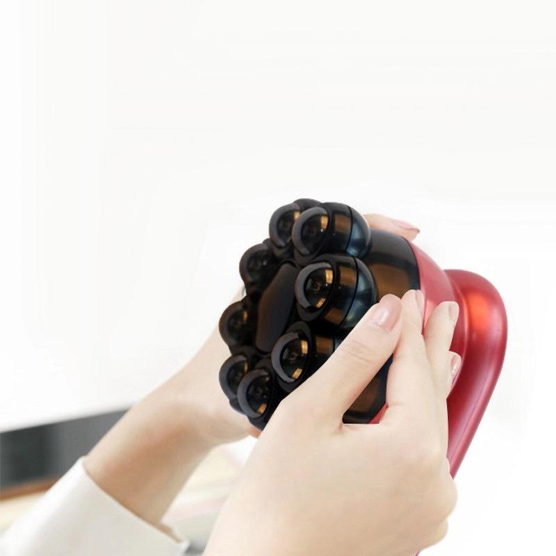 Вибромассажер инфракрасный магнитный антицеллюлитный с подогревом Magnetic Heat Massager Красный - фото 3