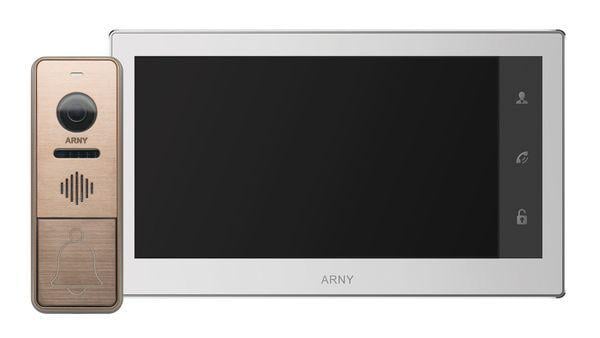Комплект видеодомофона ARNY AVD-7430 IPS Белый/Коричневый (121955)