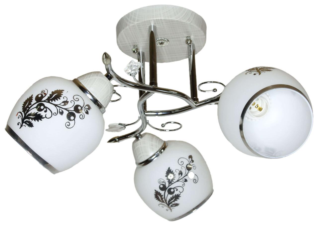 Люстра Svlight трехламповая 2470/3 Хром/серый (1031541309)