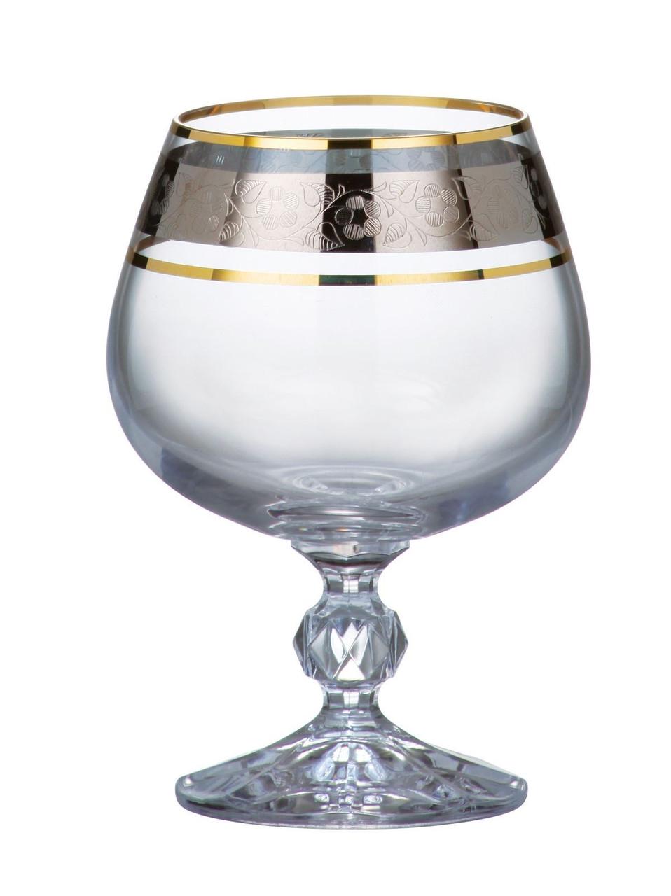 Набор бокалов для коньяка Bohemia Claudia Gold 250 мл 6 шт. (40149/43249/250)