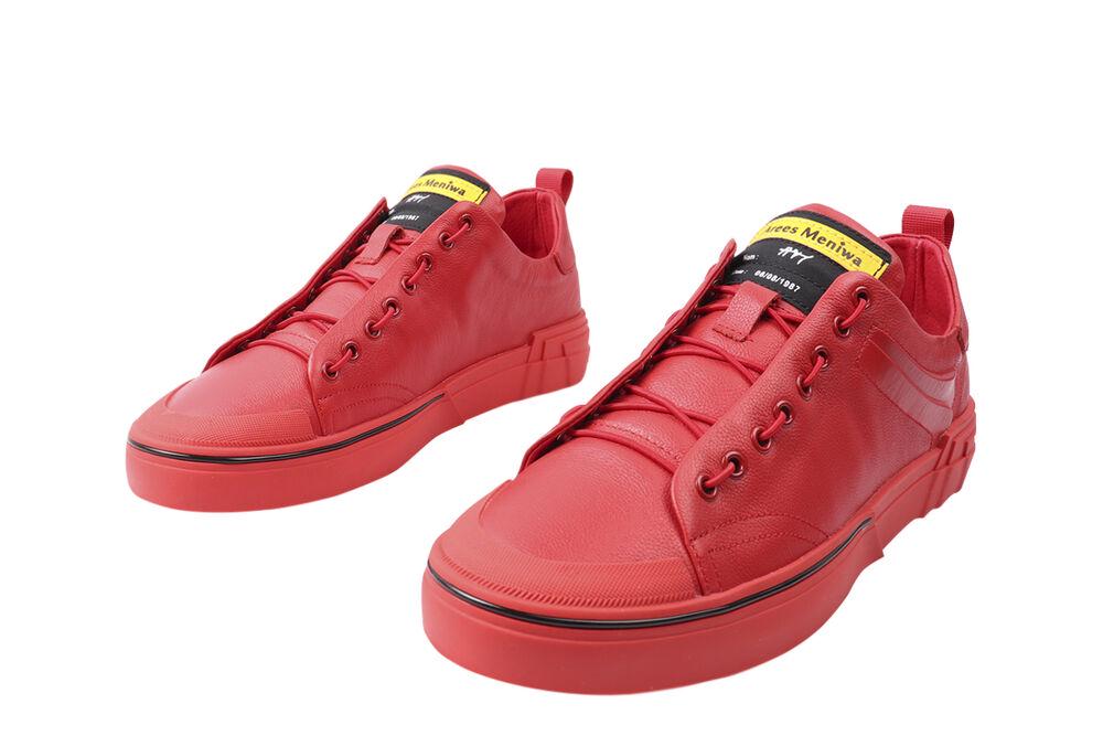 Кеди чоловічі Arees зі шкіри на низькому ходу на шнурівці р. 44 Червоний (94-21DTC) - фото 5 Кеди чоловічі Arees зі шкіри на низькому ходу на шнурівці р. 44 Червоний (94-21DTC) - фото 5