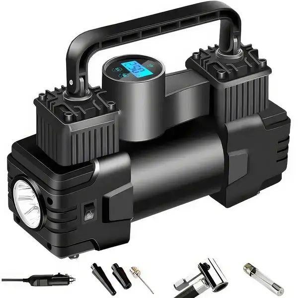 Компрессор автомобильный XL-1025 с дисплеем и фонарем 50 л/мин 150PSI 12В 200x140x70 мм (opt-103986)