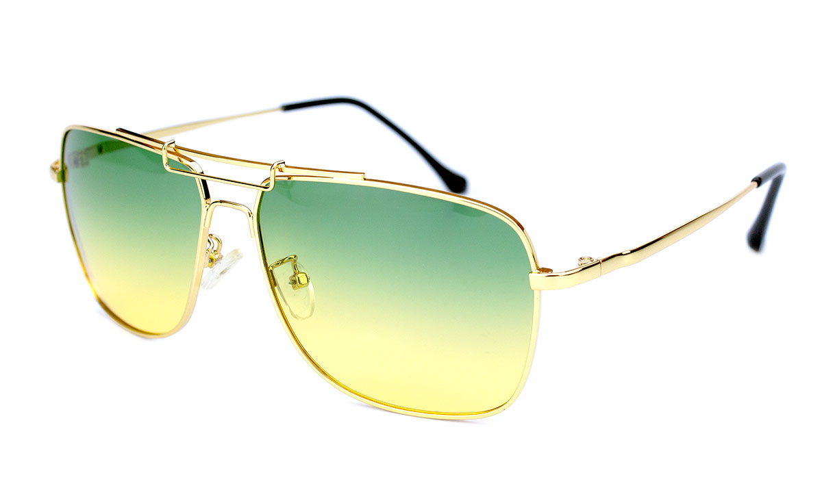 Окуляри чоловічі антифара Viscap 8375-C2 з металевою оправою на широке обличчя Золотистий (40480)