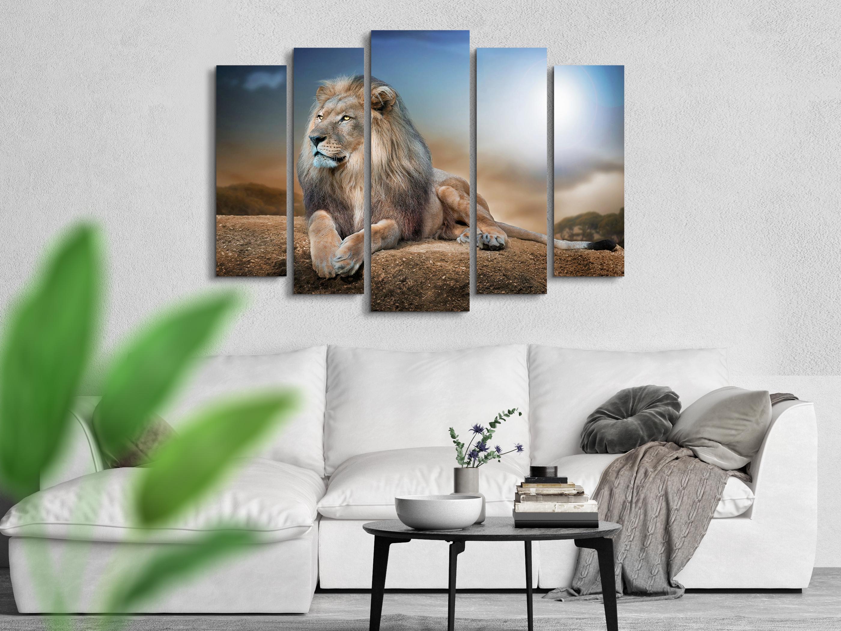 Модульная картина Африка Лев 105х150 см (Art-272_5) - фото 2