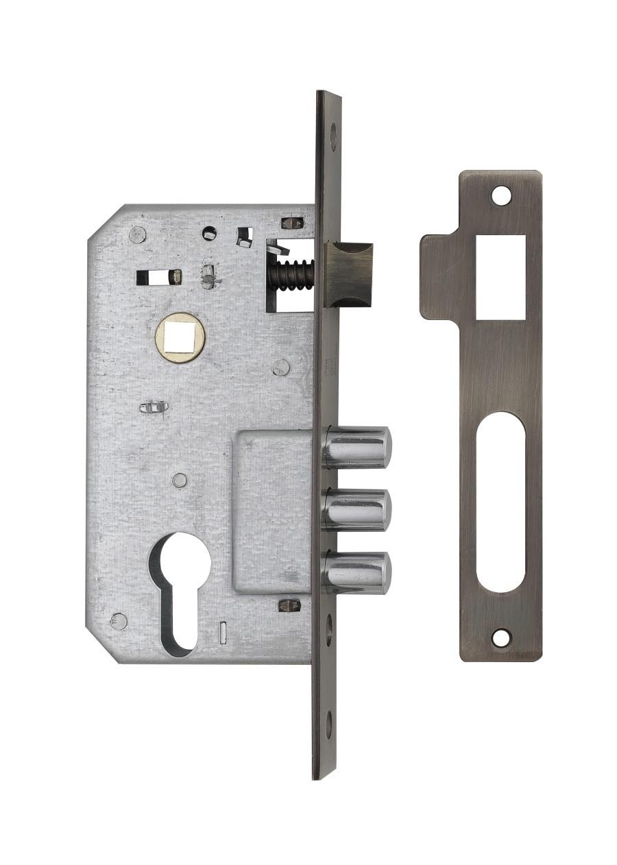 Замок врізний Siba 10038/M 62/40 мм Антична бронза AB (10038/M AB)