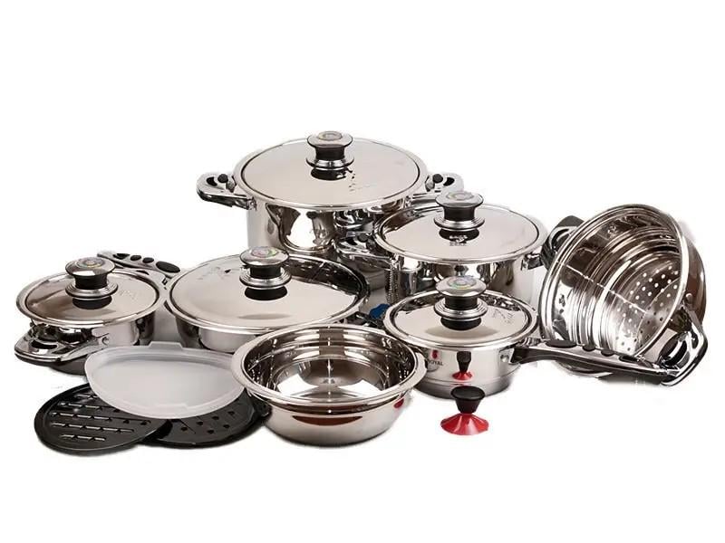 Набор посуды Benson BN-200 19 предметов Стальной (15467948)