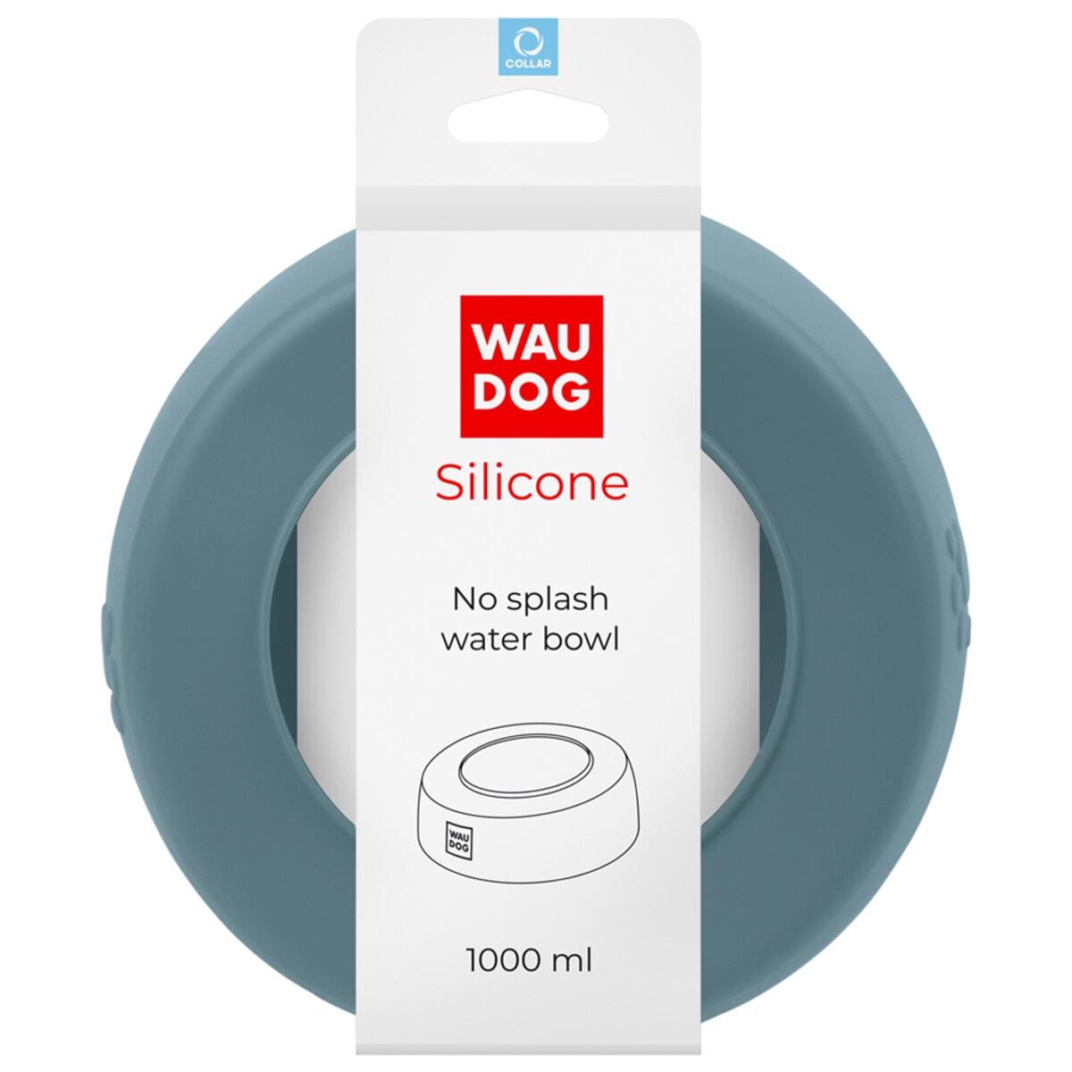 Миска-непроливайка WAUDOG Silicone 1 л Серый