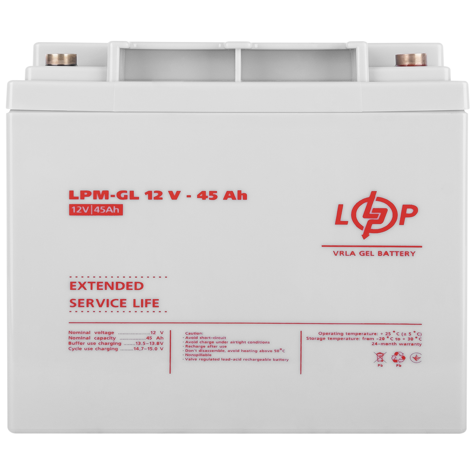 Акумулятор LogicPower гелевий LPM-GL 12V 45 Ah (20269) - фото 4