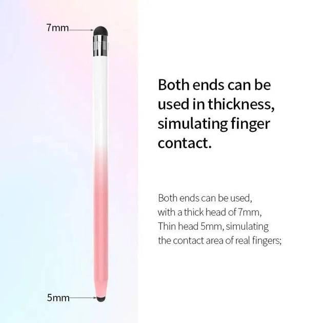 Стилус для малювання двосторонній 2в1 Рожевий - фото 4 Стилус для малювання двосторонній 2в1 Рожевий - фото 4