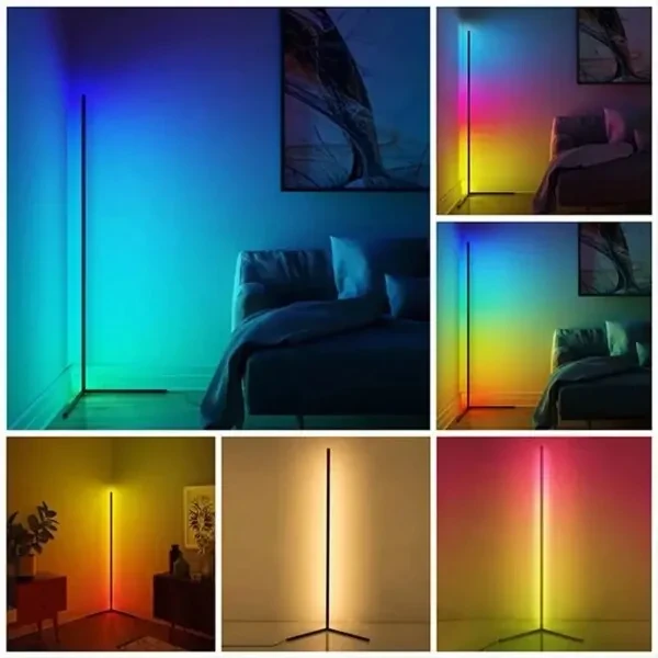 Напольная угловая RGB-лампа торшер с пультом управления 1 2 м (24984725) - фото 5 Напольная угловая RGB-лампа торшер с пультом управления 1 2 м (24984725) - фото 5