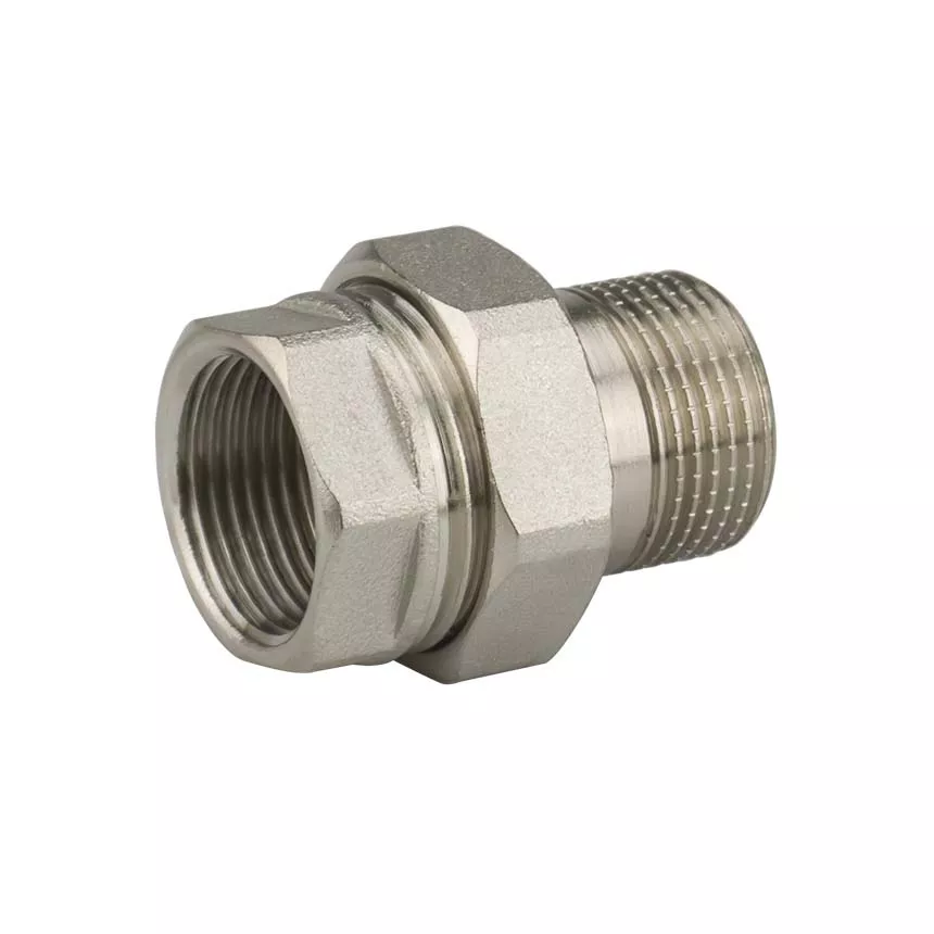 Сгон-американка прямой Karro 3/4" латунь никелированная 10/200