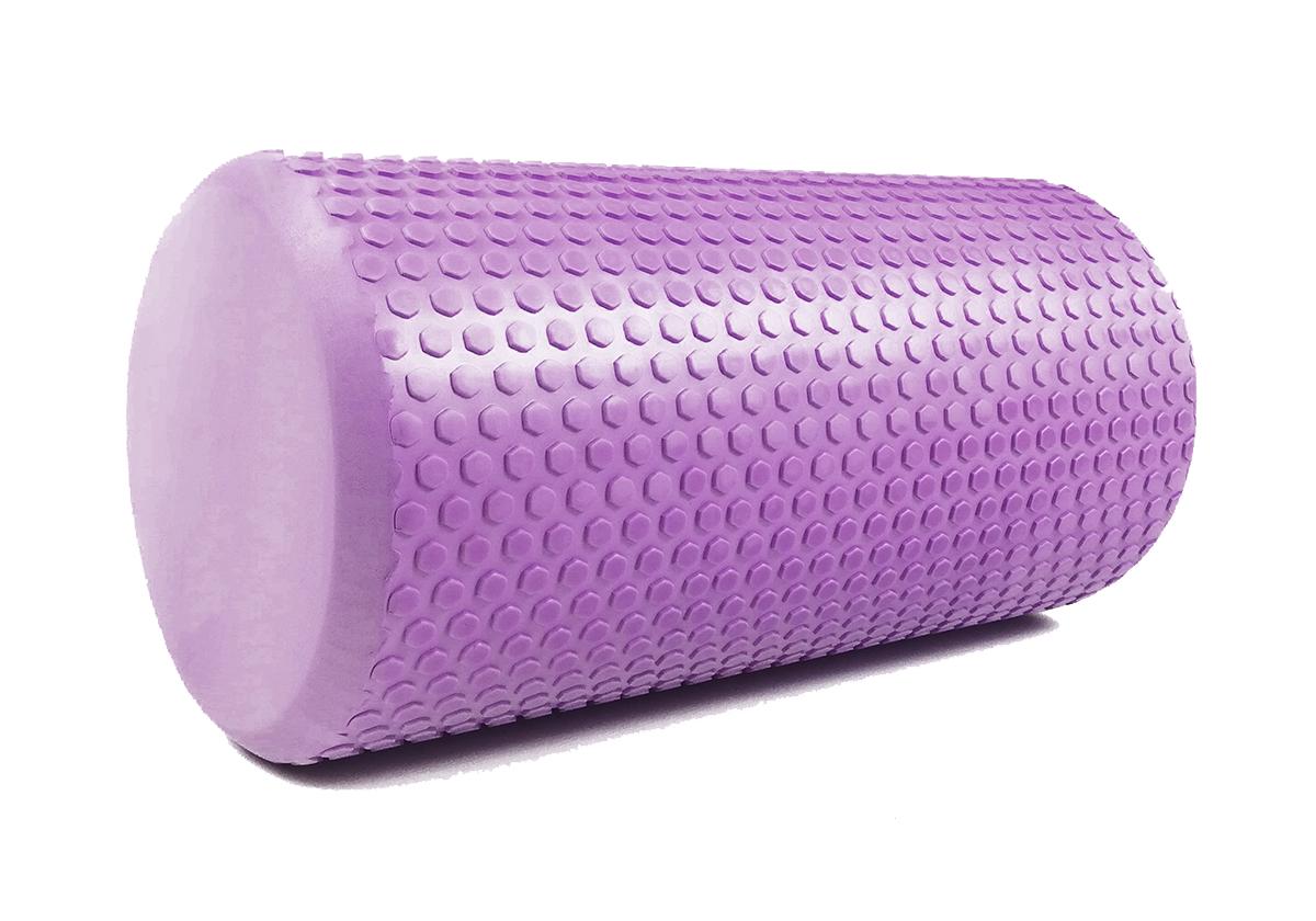 Масажний ролик EasyFit Foam Roller 30 см Бузковий (EF-2024-V)