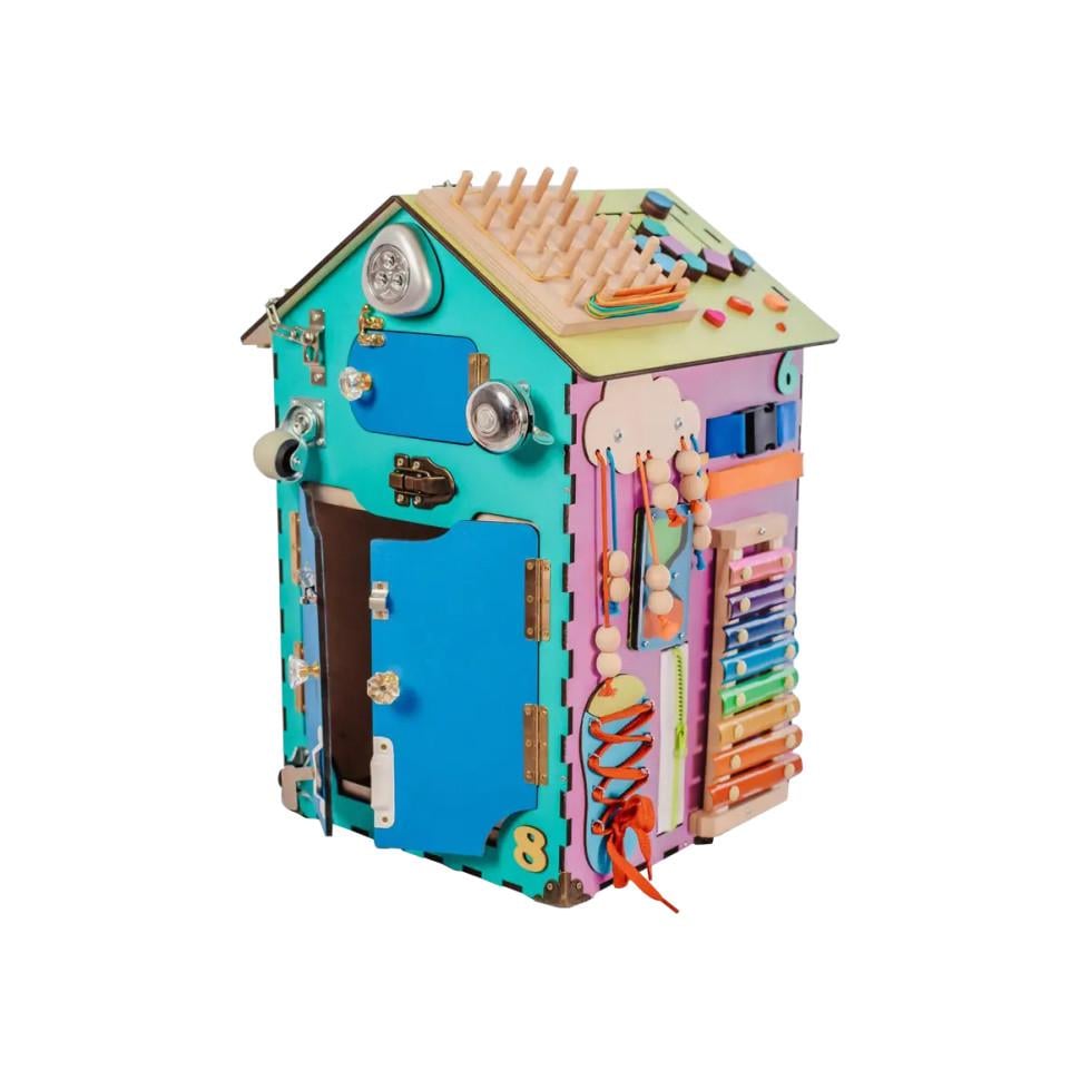 Игрушка детская деревянная Temple Group Домик TG200038 Бизикуб 55х30х30 см