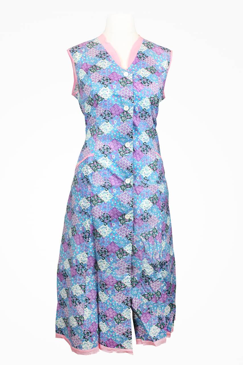 Халат ситцевый 2-01.05 р. 46 Синий/Белый (0012)