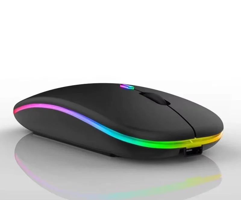Мышь беспроводная с RGB подсветкой аккумуляторная Черный (2665982332)