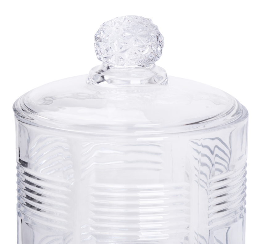 Лимонадниця скляна Style на квадратній ніжці 4,5 л Прозорий - фото 6