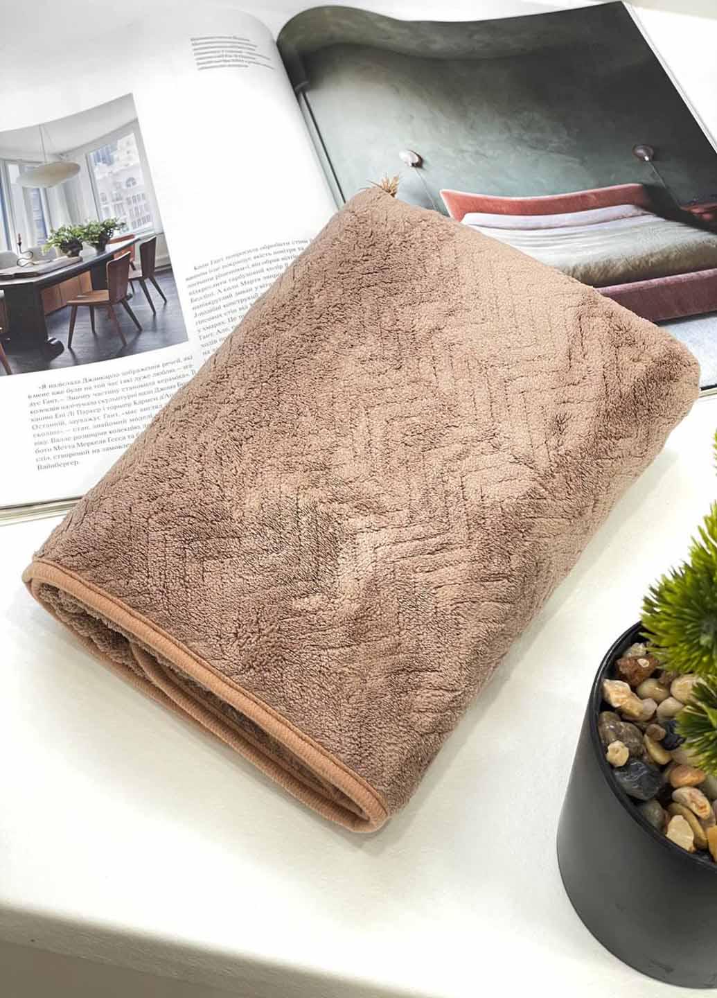 Рушник лицьовий мікрофібра 100х50 см (76м-4) - фото 1