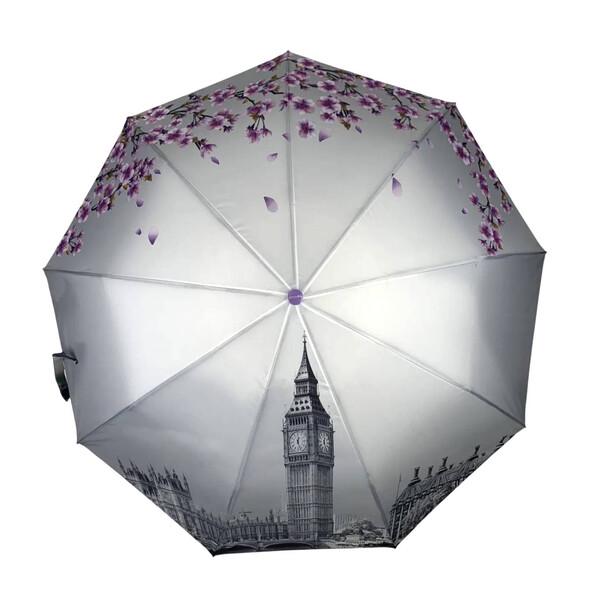 Зонт Toprain женский полуавтомат складной 9 спиц Фиолетовый (59462)