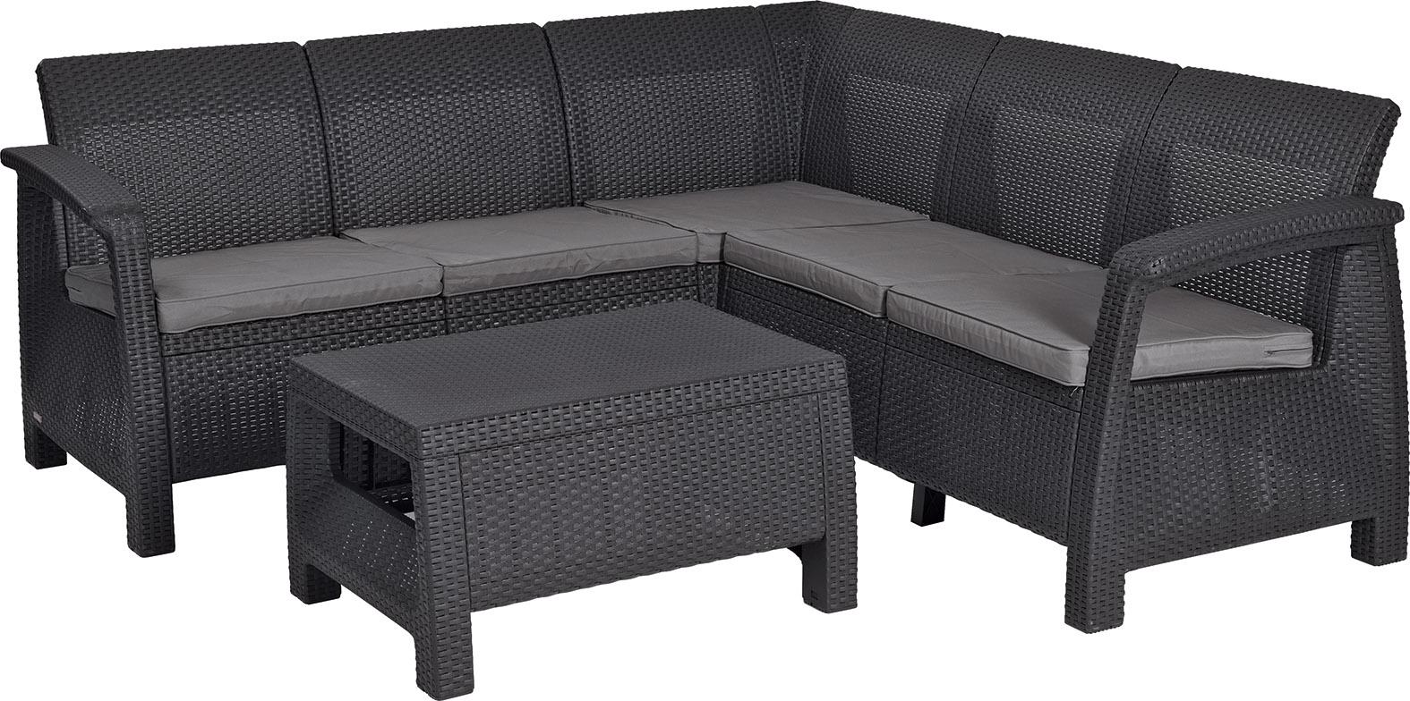 Набір садових меблів Keter Corfu Relax Set Графіт (227816)