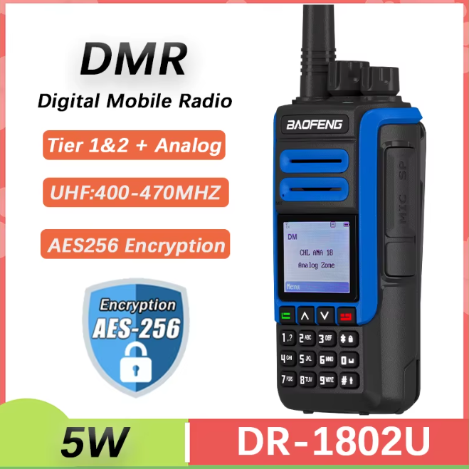 Радіостанція цифрова DMR Baofeng U 5 Вт (DR-1802) - фото 3 Радіостанція цифрова DMR Baofeng U 5 Вт (DR-1802) - фото 3