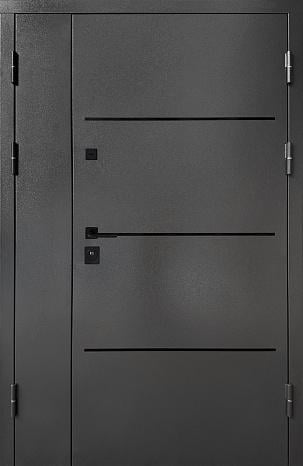 Двері вхідні ТЕРМОПЛЮС СТ-102 ліві 2050х1200 мм Сірий (L)