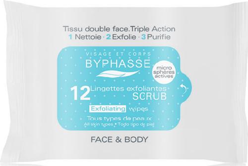 Салфетки для лица отшелушивающие Byphasse Exfoliating Wipes All Skin Types 12 шт. (41132)