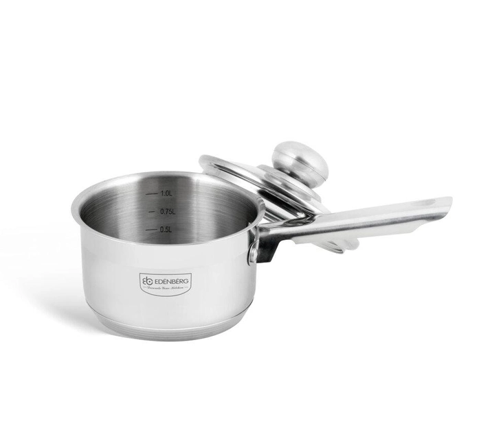 Ківш Edenberg EB-3032 алюмінієвий з кришкою 1 л (57-46- EB-3032) - фото 2 Ківш Edenberg EB-3032 алюмінієвий з кришкою 1 л (57-46- EB-3032) - фото 2