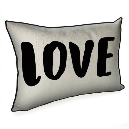 Подушка интерьерная с мешковины Love 45х32 см (43PHB_18L001_WH)