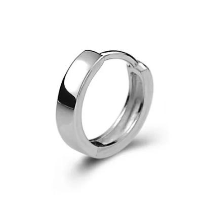 Сережки чоловічі кільця зі сталі 1 шт. Сріблястий (1442552989)