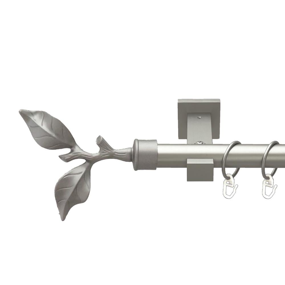 Карниз Orvit Листок Троянди металевий однорядний техно гладка труба кільце металеве 25 мм 300 см Сатин (00-00026264)