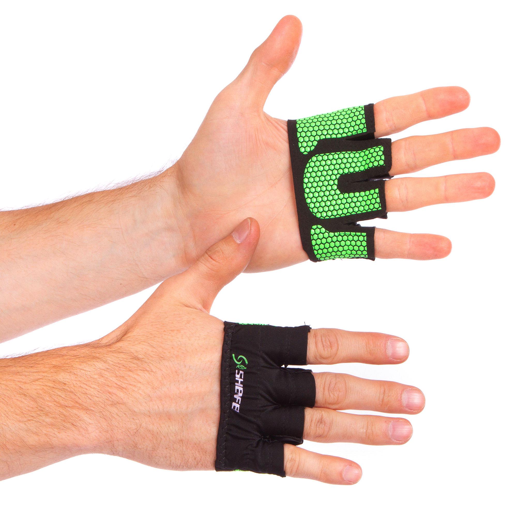 Перчатки-накладки атлетические WorkOut Zelart SP-Sport FI-8038 XL Черный/Зеленый (DR003786)