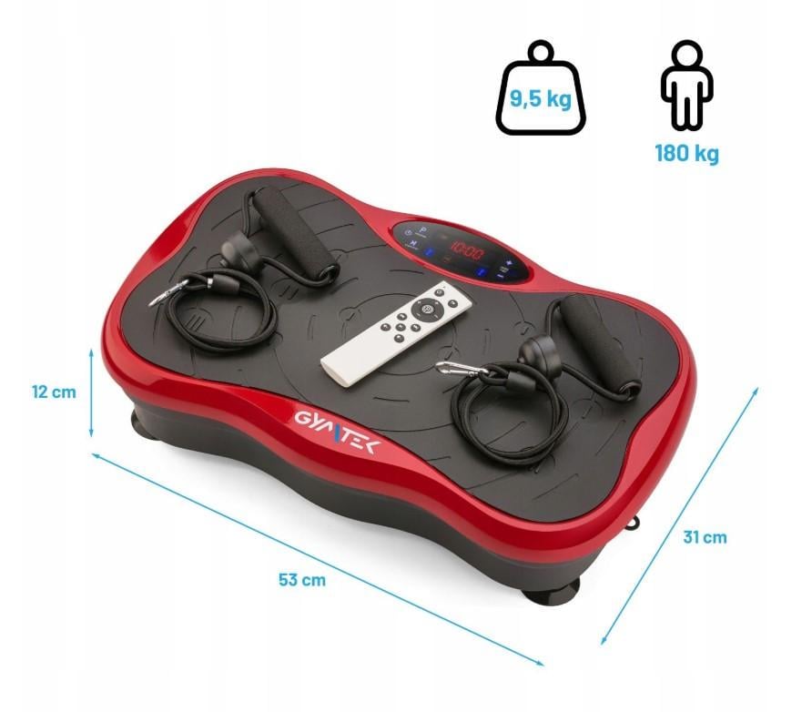 Виброплатформа-массажер тренировочная Gymtek с пультом дистанционного управления Red (29070514) - фото 5 Виброплатформа-массажер тренировочная Gymtek с пультом дистанционного управления Red (29070514) - фото 5