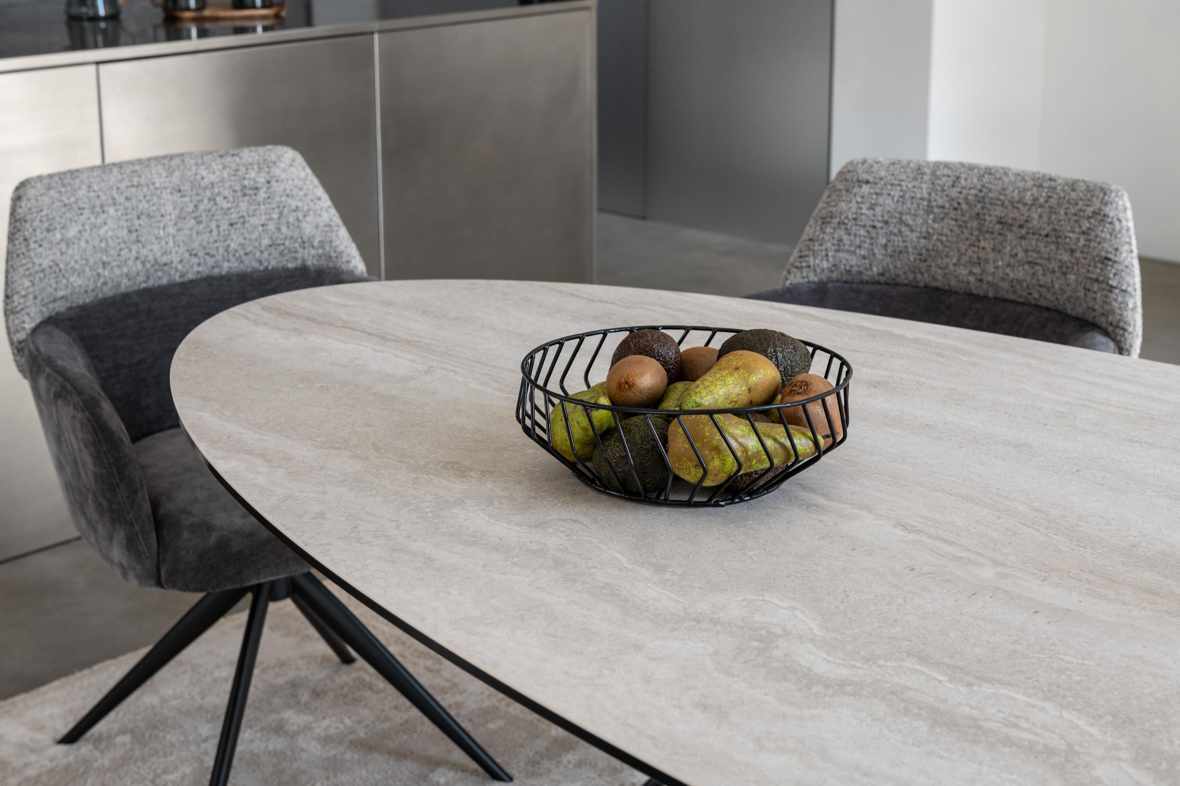 Стіл керамічний обідній Тереза Ветро 2400/1000/760 мм Грей травертін/Чорний (TML-1260) - фото 7 Стіл керамічний обідній Тереза Ветро 2400/1000/760 мм Грей травертін/Чорний (TML-1260) - фото 7