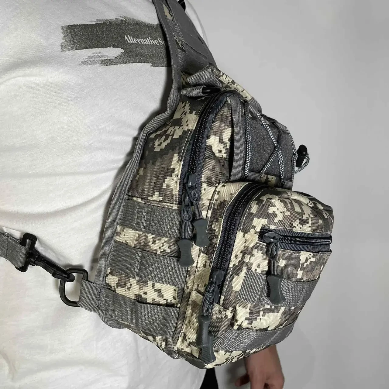 Рюкзак тактичний військовий 6 л Сірий (2549774018) - фото 9 Рюкзак тактичний військовий 6 л Сірий (2549774018) - фото 9