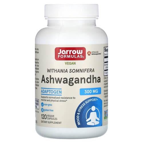 Ашваганда Jarrow Formulas Ashwagandha 300мг 120 растительных капс. (JRW-22014)